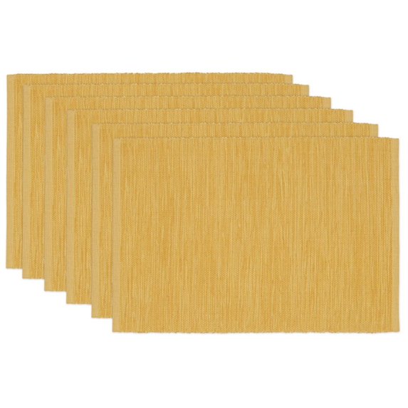 Design Imports 19" Tonal Placemat in Honey Mustard (Set of 6)