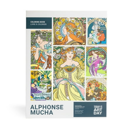 Alphonse Mucha - Coloring Book, (Paperback)