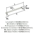 thumbnail image 5 of Amerock Balon 8-13/16 inch (224mm) Center-to-Center Polished Nickel Cabinet Pull, 5 of 6