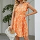 thumbnail image 1 of Vestido De Las Señoras vestido sin mangas con cuello en V y estampado en la cintura Cgtredaw Para estrenar, 1 of 1