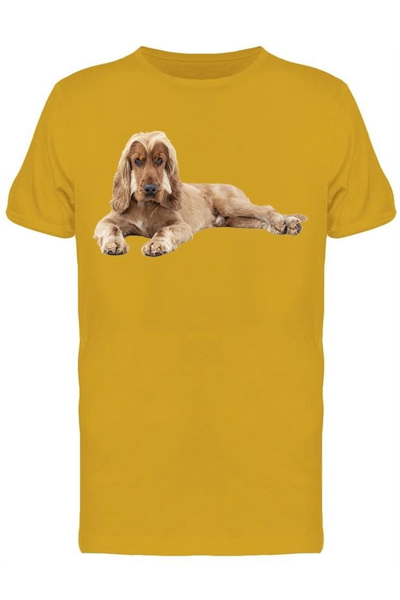Cute Golden Cocker T-Shirt Men -Image by Shutterstock, Male Small
