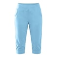 thumbnail image 5 of Ihhxva Women's Capri Pants 3/4 Length Cuffed Ankle Relaxed Fit Elastic Waist Yoga Pockets Stretchable Summer Jogger Leggings Gym Daily Wear S-2XL, 5 of 9