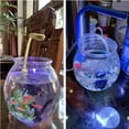thumbnail image 3 of Trayknick Fish Tank Transparent Anti-drop Smooth Plastic Aquarium Tank Round Fish Bowl Home Use, 3 of 13