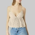 thumbnail image 2 of Lixiuxyad Summer Tank Tops Women's Pleated V Neck Sleeveless Tank Top French Style Elegant Blouse For Casual Wear(Beige M), 2 of 4