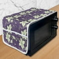 thumbnail image 1 of Magnolia Microwave Oven Cover, Garden Art Blossoms Bouquets Fragrance Summer Retro Toned Pattern Print, Water Resistant Organizer with Pockets for Kitchen, 36" x 12", Pale Green and Plum, by Ambesonne, 1 of 1