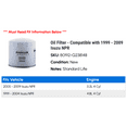 thumbnail image 2 of Filter - Compatible with 1999 - 2009 Isuzu NPR 2000 2001 2002 2003 2004 2005 2006 2007 2008, 2 of 2