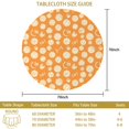 thumbnail image 3 of Baseball and Basketball Orange Pattern Round Tablecloth 70"x70", Wrinkle Resistant Wipeable Table Cover for Kitchen Dining Room Picnic Patio and Party, 3 of 6