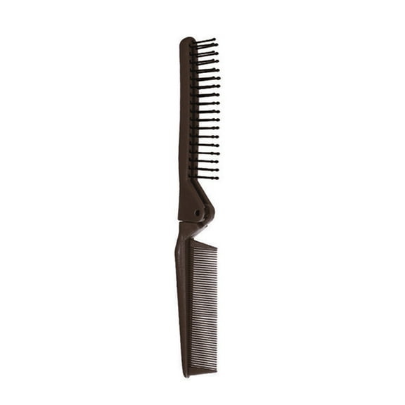 SDJMa Travel Comb Brush,2 in 1 Pocket Combs, Combo Folding Small Mini Portable Pocket Size Collapsible Foldable for Purse Women Men(Coffee)