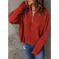 thumbnail image 2 of HOTAPEI Sweaters for Women 1/4 Zip Pullover Sweaters Long Sleeve Knitted Sweater Tops Winter Sweaters, 2 of 6