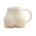 thumbnail image 1 of Taza de café de cerámica personalizada con diseño divertido de mujer, cuerpo, trasero y forma de glúteo. amarillo, 1 of 8