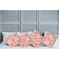 thumbnail image 2 of Ambesonne Pink Throw Pillow Cover 4 Pack, Dahlias Floral, 18", Pink Yellow, 2 of 5