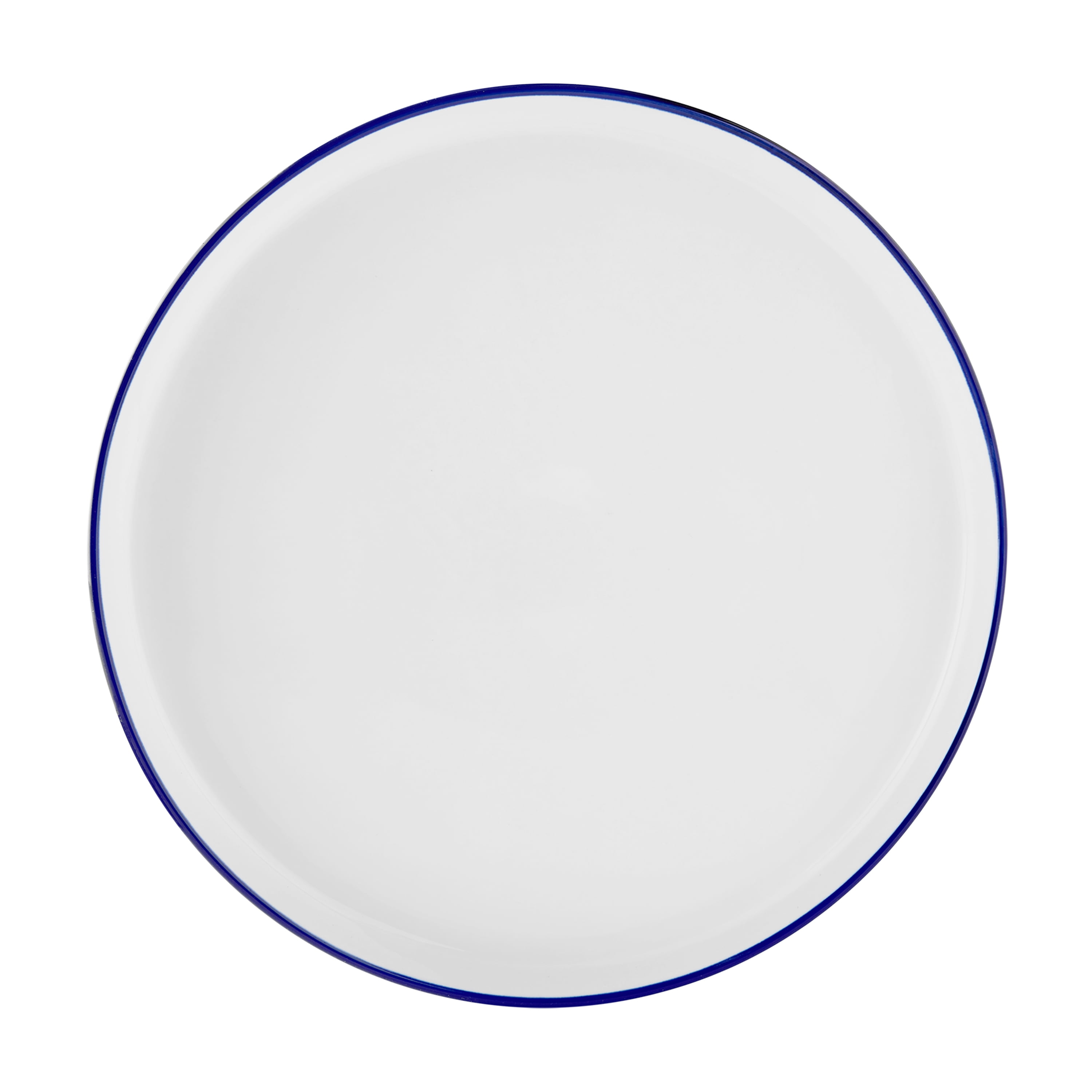 Mainstays Blue Rim Stoneware Dinner Plate