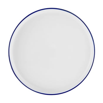 Mainstays Blue Rim Stoneware Dinner Plate
