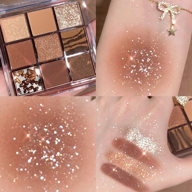 DIKALU Spring And Summer New Eyeshadow Palette Oh Rosy Nine Palace Grid Auto Focus Low Saturation Smoke Powder Rose Plate (DKL-029-5)