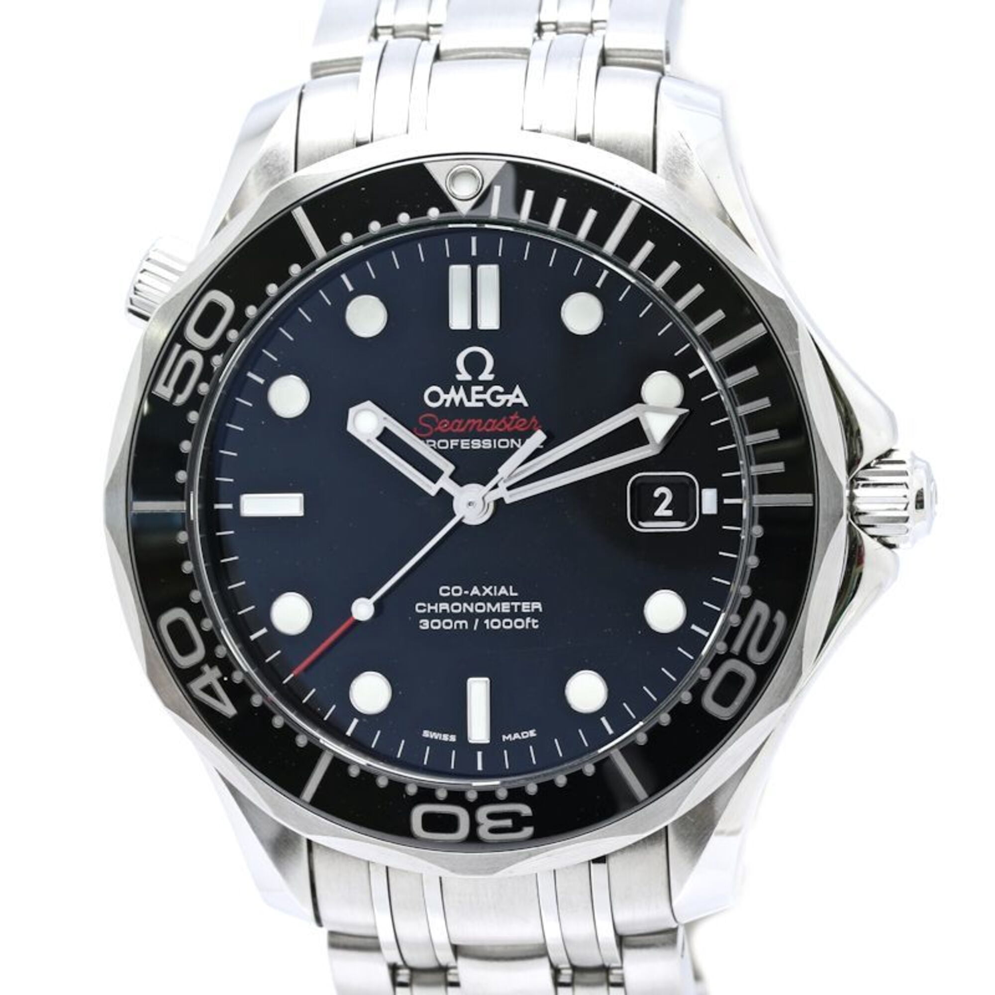 Omega Seamaster Diver 300M Green Dial Steel Bracelet Men's Watch