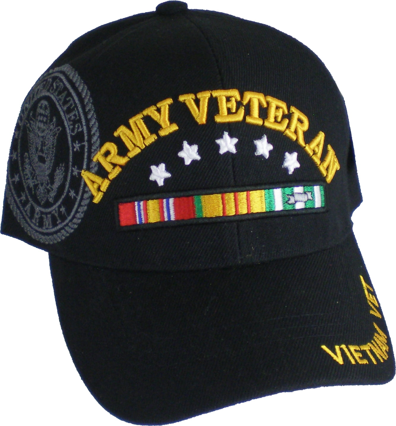 Cultural Exchange Army Vietnam Veteran Ribbons & Stars Shadow Mens