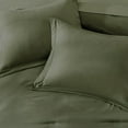 thumbnail image 4 of Queen Comforter Set- 7 Pieces Soft Olive Green Bed in a Bag with Fitted Sheet, Flat Sheet, 2 Pillow Shams, and 2 Pillowcases- Warm Bedding Sets Queen for All Season, 4 of 14