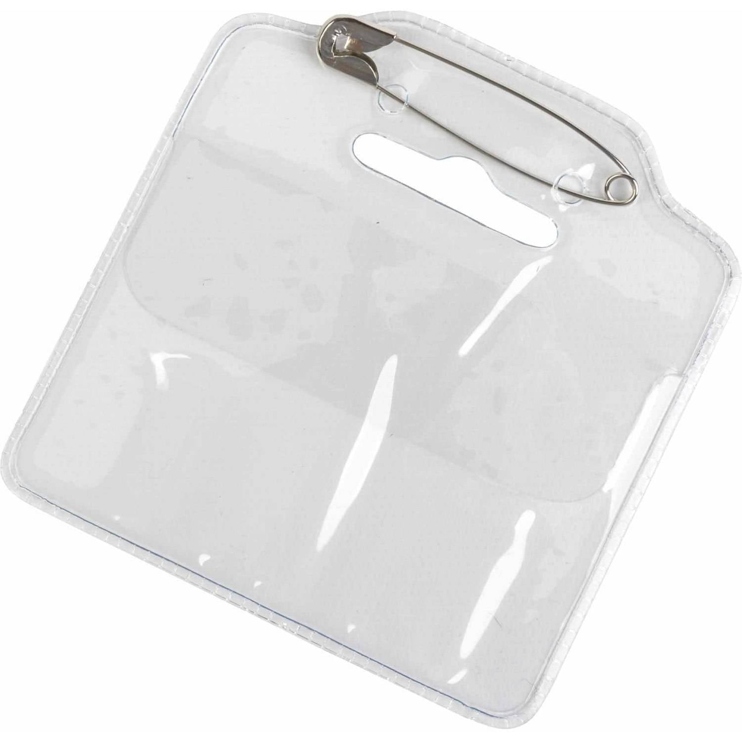 (6 pack) Ozark Trail Clear Water Resistant Fishing License & ID Holder with Safety Pin