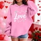 thumbnail image 3 of Sudadera con capucha y estampado de corazón de San Valentín, sudadera de manga larga para niños y niñas, chaqueta para niñas de talla mediana y grande., 3 of 7