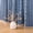 Blue, variant on Invoibler Boho Farmhouse Sage Green Light Filtering Linen Curtains with Tassels & White Pattern, 52"x 84", 2 Panels