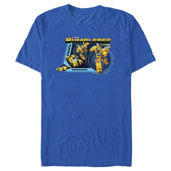 Men's Transformers: EarthSpark Transforming Bumblebee Graphic Tee Royal Blue 2X Large