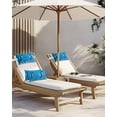 thumbnail image 4 of Summer Coastal Outdoor Head Resting Pillows with Insert Ocean Blue Seahorse Jellyfish Nautical Coral Bubble 1 Pack Waterproof Lumbar Pillows with Elastic Strap for Patio Recliner Beach Chair, 12"x20", 4 of 7