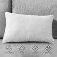 thumbnail image 3 of A1 Home Collections 12x20 Inch Rectangular Throw Pillow Insert (Pack of 1), Hypoallergenic Down Alternative, Extra Filled Indoor Decorative Pillow, White, 3 of 7