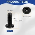 thumbnail image 2 of Uxcell #6-32 x 3/8" Pan Head Machine Screws, 100 Pcs 304 Stainless Steel Screws for Cabinet Drawer Knob Pull, Black Oxidation, 2 of 7