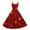Deep Red, variant on Valentine's Day Retro Heart Print Off-Shoulder Sleeveless Dress For Women 2026 Elegant Evening Prom Party Dress White 2XL