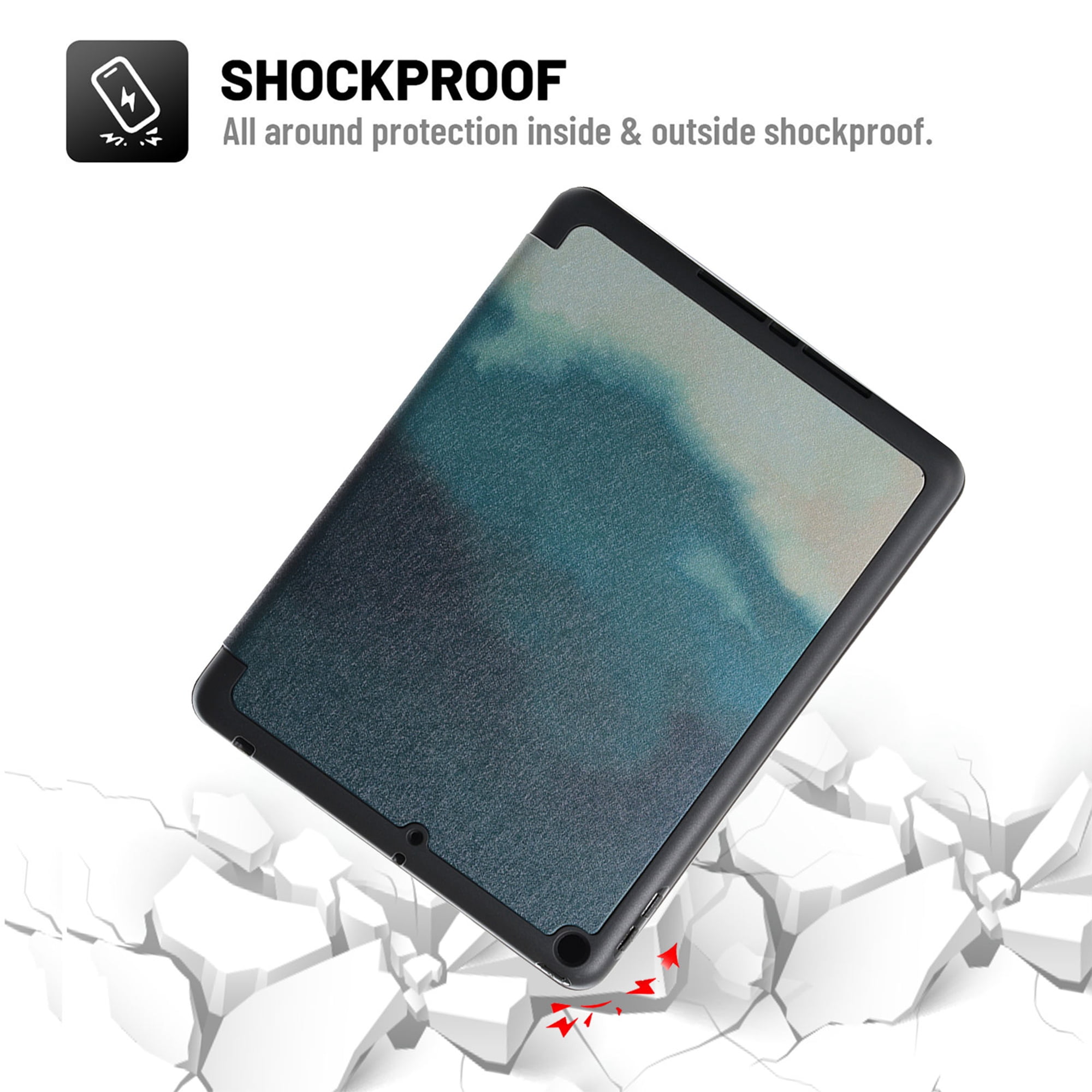 Slim Tri-Fold Case for iPad Air 3rd Generation 10.5 inch / iPad Pro 10.5,  Dteck Microfiber Inner Smart Cover Auto Wake/Sleep & Pencil Holder,02# Blue  