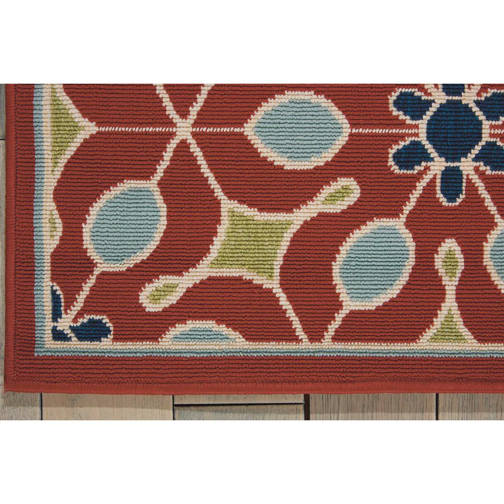 Nourison Caribbean Indoor/Outdoor Rust 7'10" x 10'6" Area Rug, (8x11)