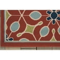 thumbnail image 3 of Nourison Caribbean Indoor/Outdoor Retro Floral Rust 5'3" x 7'5" Area Rug, (5' x 8'), 3 of 4