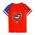 thumbnail image 4 of AUNVITO Boys & Girls Casual Raglan Sleeve T-Shirt Patriotic Independence Day Print Round Neck Graphic Top, 4 of 4