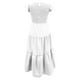 thumbnail image 4 of Vestido midi informal de verano con mangas acampanadas y fruncido para mujer - Cuello redondo, cintura elástica, falda escalonada - S-XL, 4 of 6