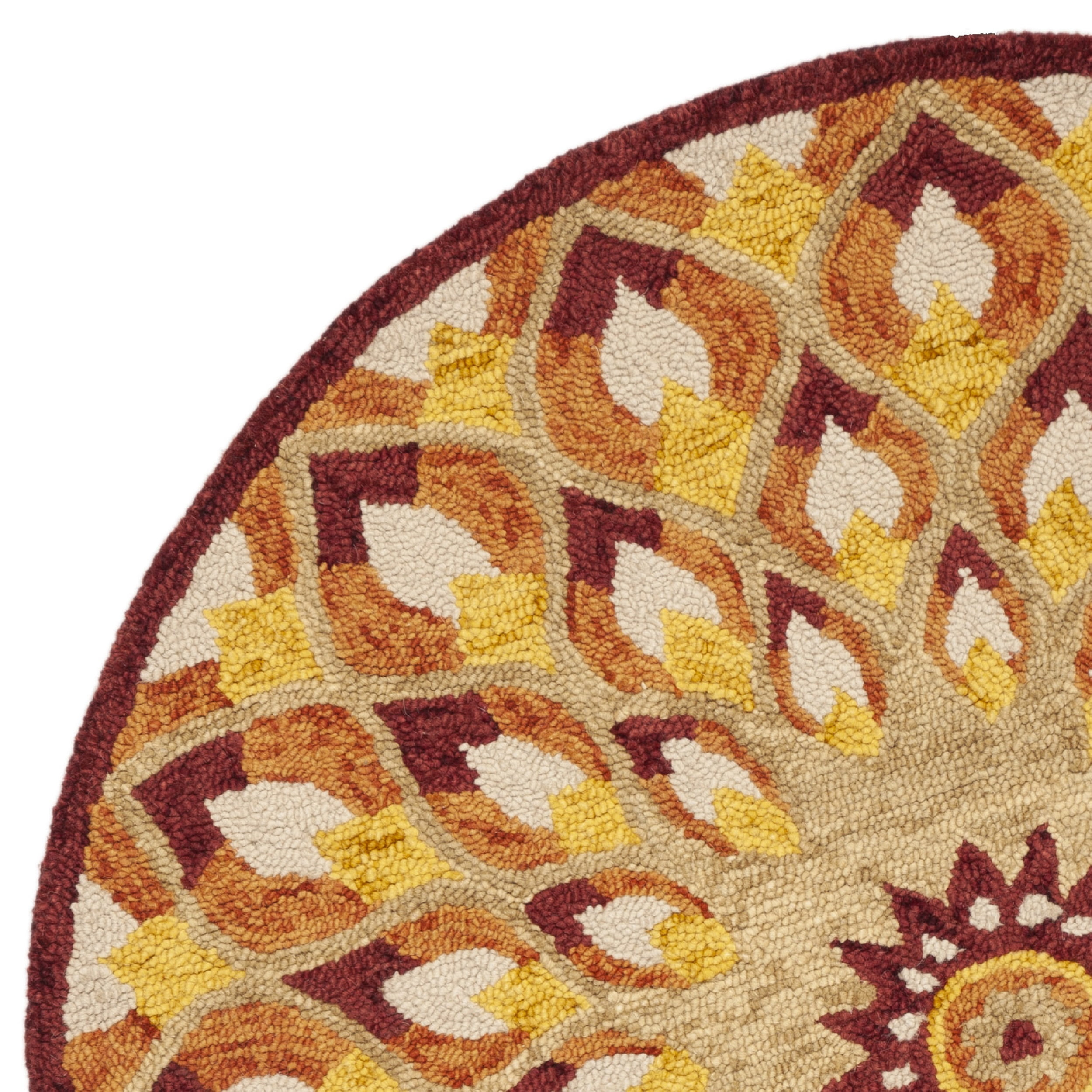 SAFAVIEH Novelty NOV603P Handmade Rust / Gold Rug