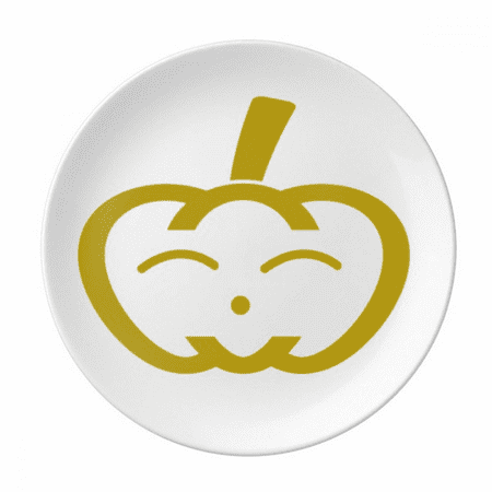 

Vegetable Expression Happy Pumpkin Body Plate Decorative Porcelain Salver Tableware Dinner Dish
