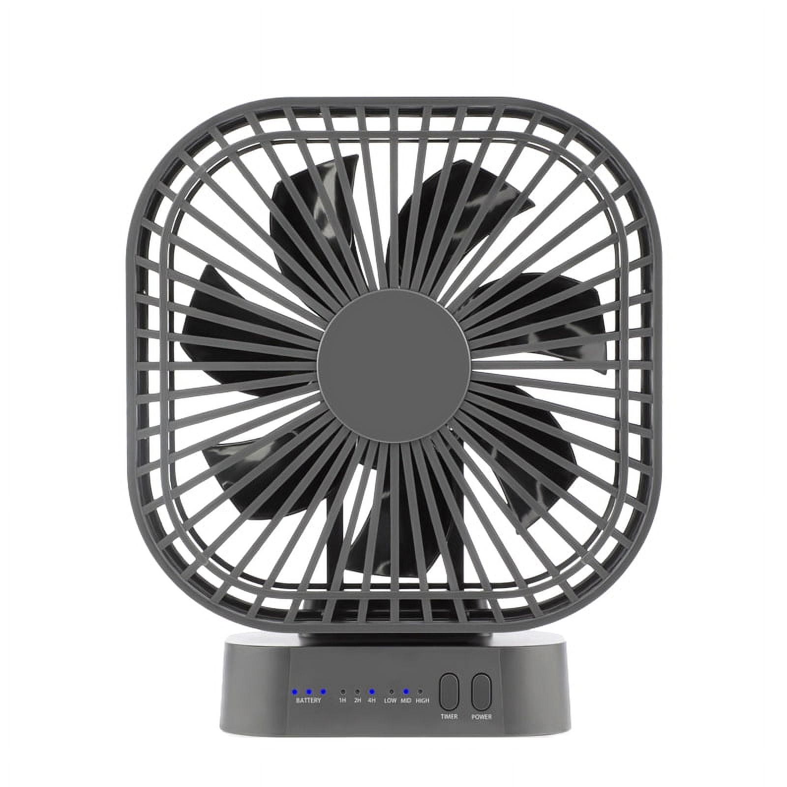 90° Folding Fan 5000MAh Battery USB Timing Cooling Fan Air Circulators Magnet Absorption Silent 3-Speed Strong Wind,1 x Fan 1 x Charging Cable,Black