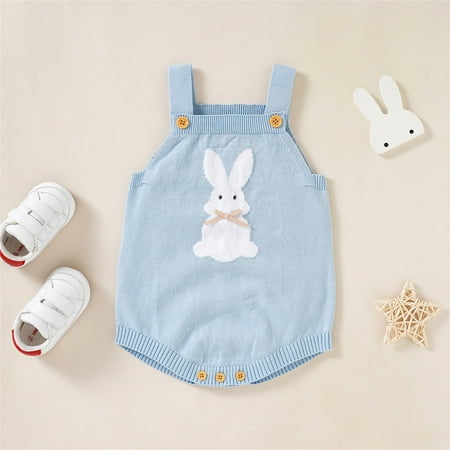 

Hunpta Newborn Infant Baby Knit Romper Cotton Sleeveless Boy Girl Rabbit Sweater Clothes Baby Bodysuit