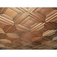 thumbnail image 2 of Drop-In, Glue-Up 2'x2' Faux Tin PVC Ceiling Tile In Aged Copper, Pack Of 10 (40 sq/ft.), 2 of 5