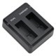 thumbnail image 4 of Cargador de batería dual con estación de carga con cable micro USB para AHDBT‑801/Gopro801/701‑501, 4 of 12