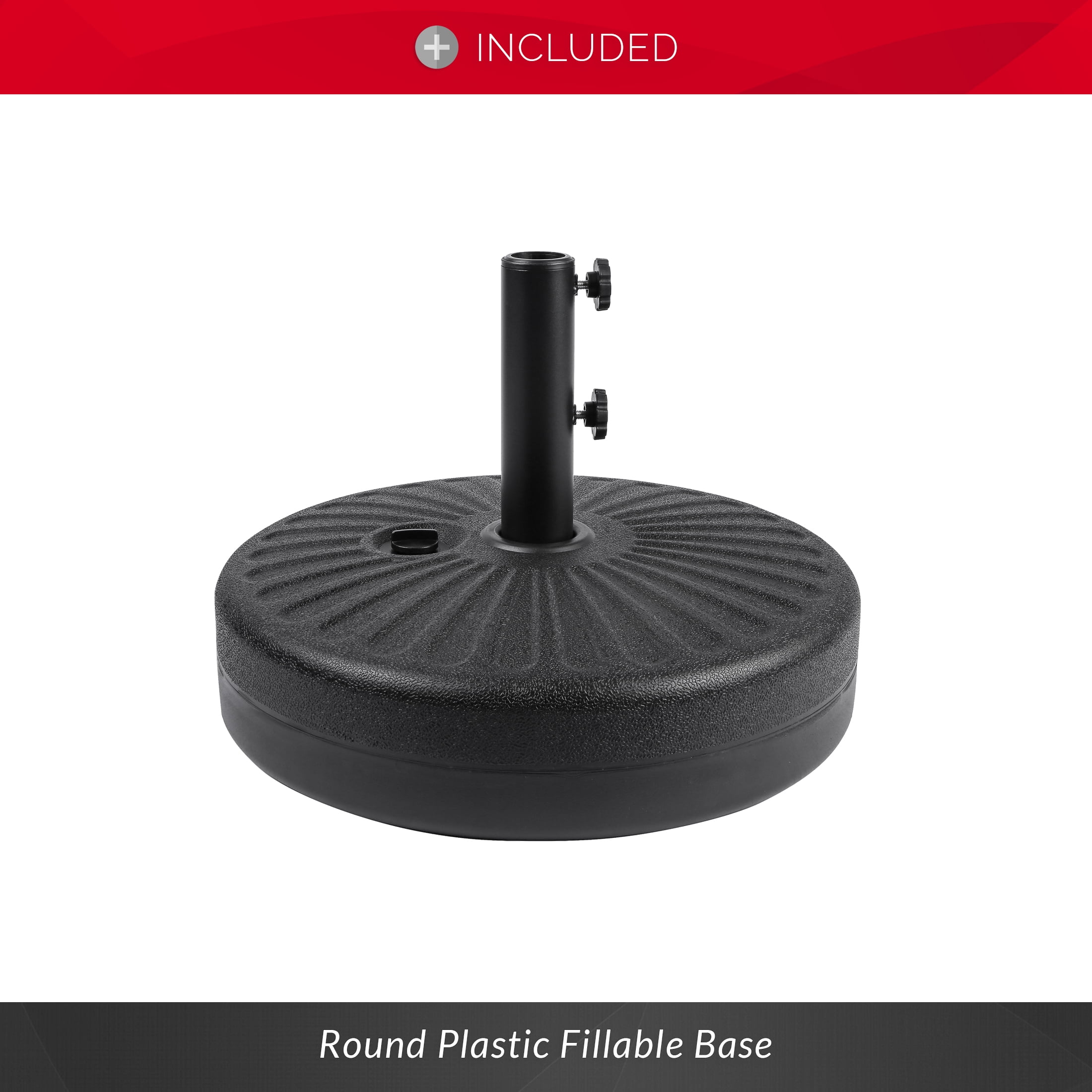 GARDEN 9 Ft Patio Umbrellas w/ Black Round Base Included for Outdoor Shade, Coffee