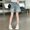 Blue, variant on Dpytoraw Girls Denim Shorts Summer Casual Outfit Bow Tie Design Thin Comfortable Stretchable For Daily Street Wear Age 5 12 Girls Denim Jeans Size 5-6 Years