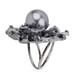 thumbnail image 2 of Broches para mujer con flor de diamantes de imitación, chapados en plata, hebilla para bufanda, clip, joyería negra, 2 of 6