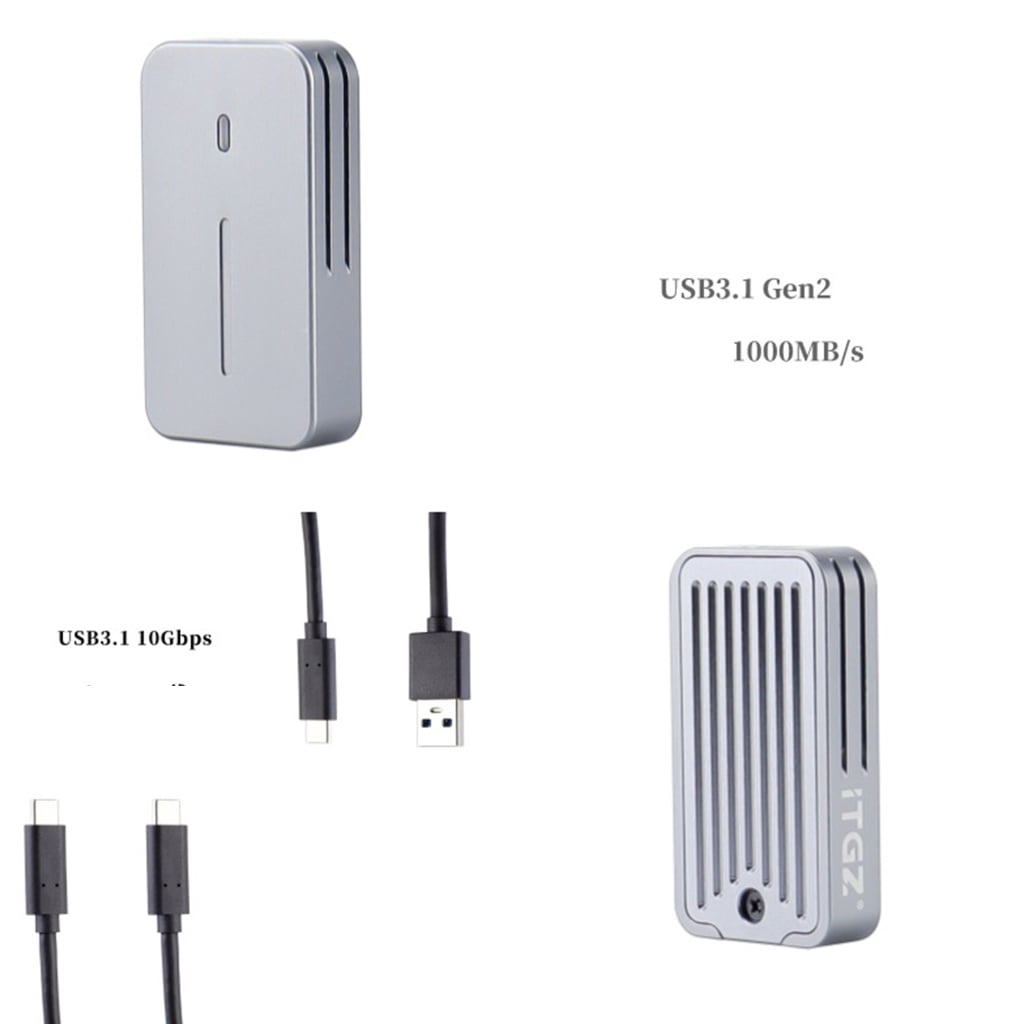 Zeiwohndc M.2 NVME SSD Enclosure External M.2 NVMe Case M.2 USB 3.1 10Gbps Adapter
