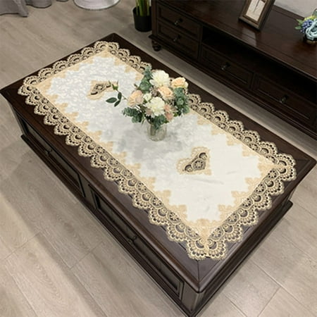 

JINGT Rectangle European Embroidered CoffeeTablecloth Western Tea Table Cloth
