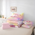 thumbnail image 6 of Erosebridal Cute Unicorn Girls 7-Piece Twin Bedding Sets,Romantic Pink Rose Blossom Flower Bedding Comforter Set For Kids,Reversible Pink, 6 of 7