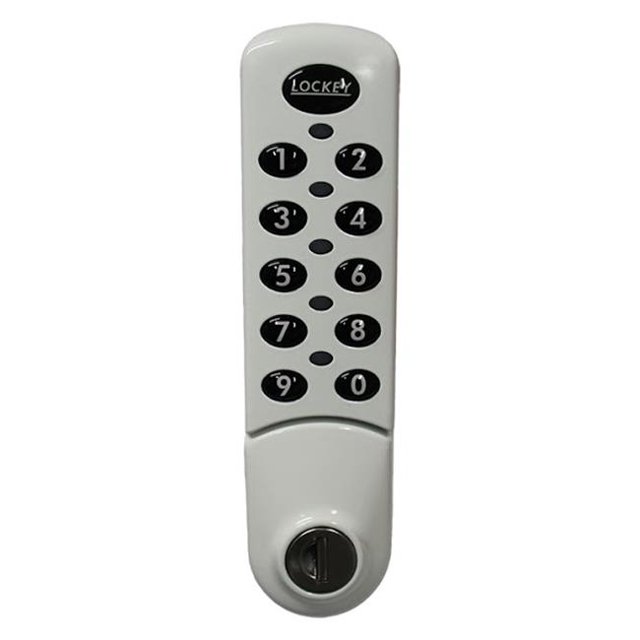 LockeyUSA EC780wv Digital Combination Electronic Cabinet & Locker Lock, Whit - Vertical