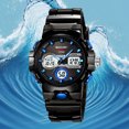 thumbnail image 2 of SKMEI Men's Digital Analog Dual Display Watch with 50M Waterproof, EL Luminous, Stopwatch, Alarm, Date/Week Function - 44.3mm PC Case, Silicone Strap, Stainless Steel Buckle, Electronic Movement &, 2 of 7