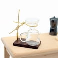 thumbnail image 4 of Wood Coffee Holder Mini Model Micro Landscape Dollhouse Accessories Pretending Prop Decorations Clear 35x22x50mm, 4 of 5
