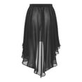 thumbnail image 4 of inhzoy Women's Ballet Chiffon Wrap Skirt Hip Scarf Flowy Swing Skirts Lyrical Dance Skirt Black L, 4 of 5